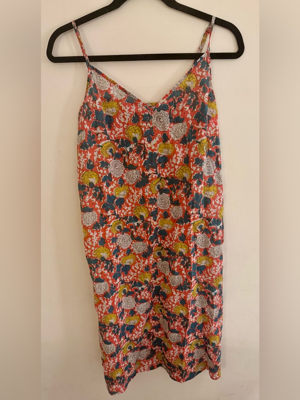 Velvet by Graham & Spencer Floral Slip Midi Dress, Autumn Colors, Small